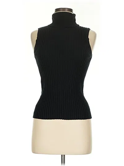 Pre-owned Express Sleeveless Top Black Halter Neckline Tops