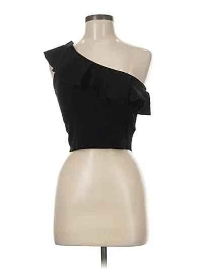 Pre-owned Express Sleeveless Top Black One Shoulder Neckline Tops