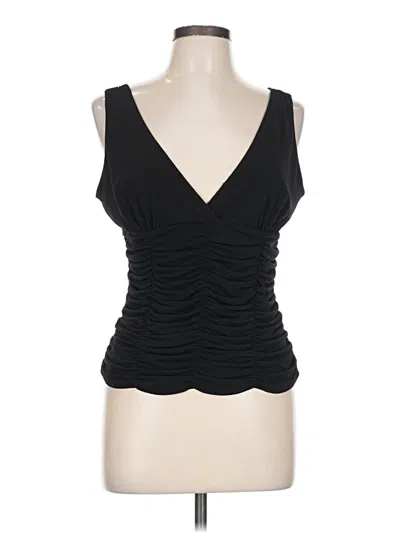 Pre-owned Express Sleeveless Top Black Plunge Neckline Tops