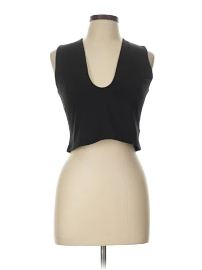 Pre-owned Express Sleeveless Top Black Plunge Neckline Tops
