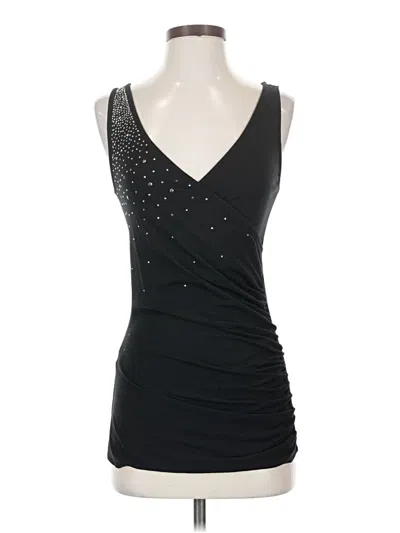 Pre-owned Express Sleeveless Top Black Plunge Neckline Tops