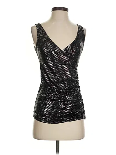 Pre-owned Express Sleeveless Top Black Plunge Neckline Tops