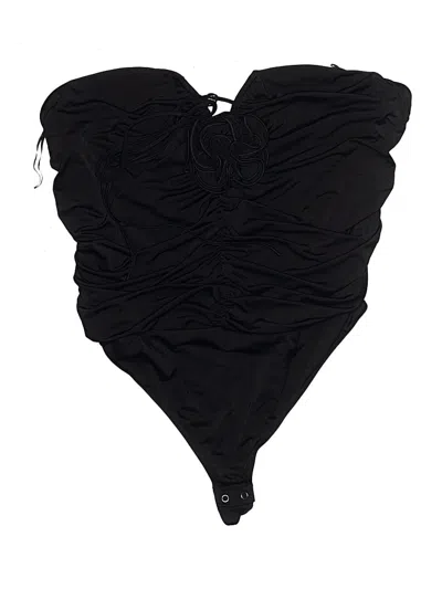 Pre-owned Express Sleeveless Top Black Strapless Neckline Tops