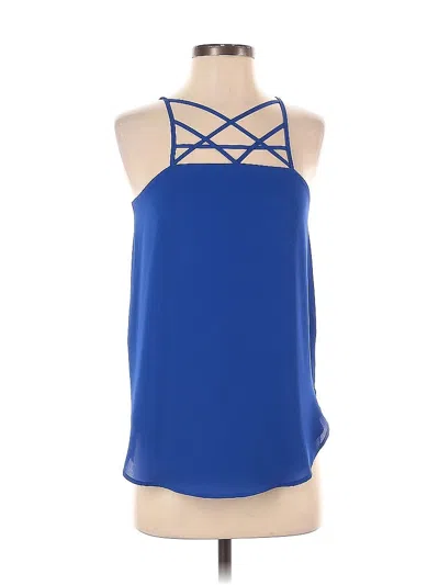 Pre-owned Express Sleeveless Top Blue Halter Neckline Tops