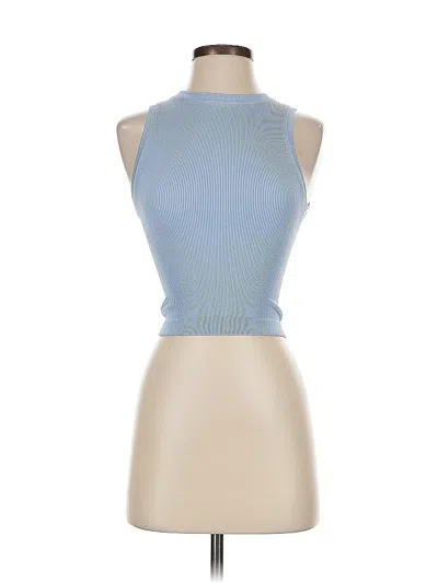 Pre-owned Express Sleeveless Top Blue Halter Neckline Tops