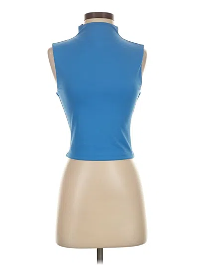 Pre-owned Express Sleeveless Top Blue Halter Neckline Tops