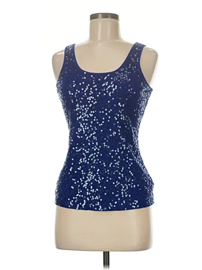 Pre-owned Express Sleeveless Top Blue Scoop Neck Tops