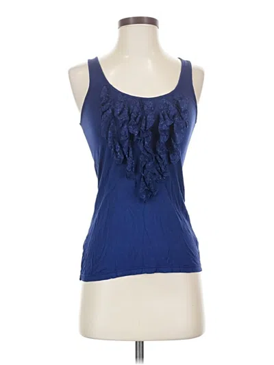 Pre-owned Express Sleeveless Top Blue Scoop Neck Tops