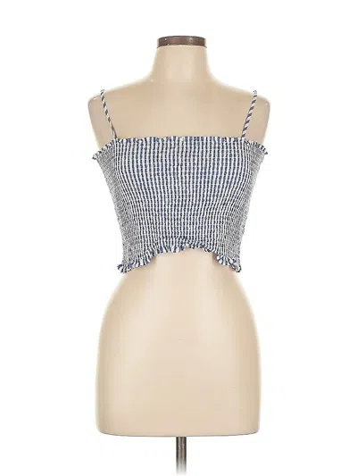 Pre-owned Express Sleeveless Top Blue Strapless Neckline Tops