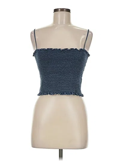 Pre-owned Express Sleeveless Top Blue Strapless Neckline Tops