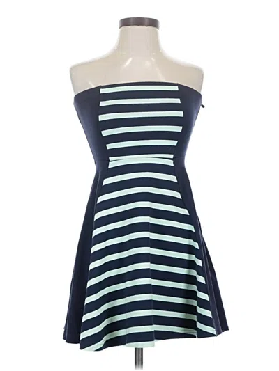 Pre-owned Express Sleeveless Top Blue Strapless Neckline Tops