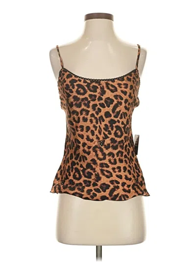 Express Sleeveless Top Brown Animal Print Pattern Sweetheart Neckline Tops