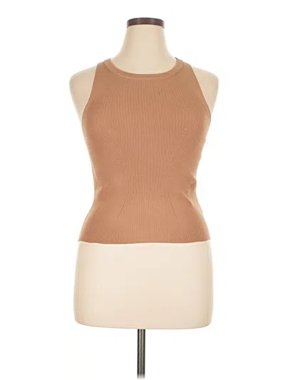 Pre-owned Express Sleeveless Top Brown Halter Neckline Tops