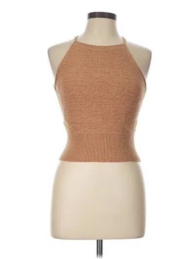 Pre-owned Express Sleeveless Top Brown Halter Neckline Tops