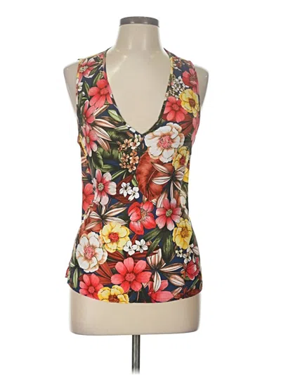 Pre-owned Express Sleeveless Top Brown Plunge Neckline Tops