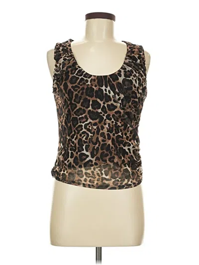 Pre-owned Express Sleeveless Top Brown Scoop Neck Tops