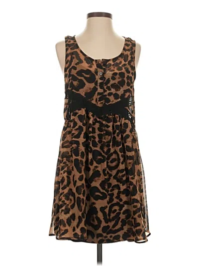 Pre-owned Express Sleeveless Top Brown Strapless Neckline Tops