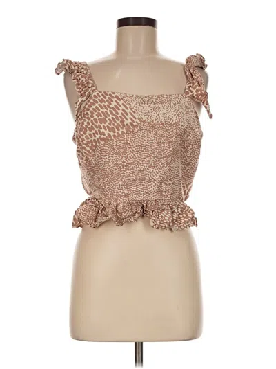 Pre-owned Express Sleeveless Top Brown Strapless Neckline Tops