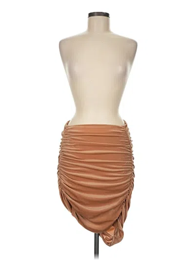 Express Sleeveless Top Brown Strapless Neckline Tops