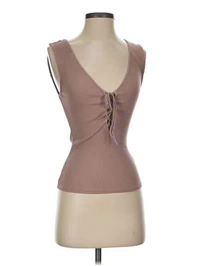 Pre-owned Express Sleeveless Top Brown Sweetheart Neckline Tops