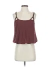 Express Sleeveless Top Burgundy Halter Neckline Tops In Multi