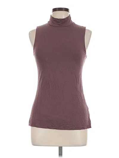Pre-owned Express Sleeveless Top Burgundy High Neck Tops
