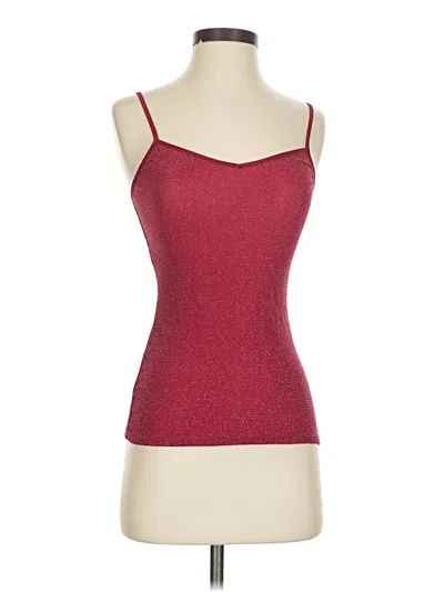 Pre-owned Express Sleeveless Top Burgundy Sweetheart Neckline Tops