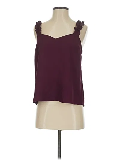 Pre-owned Express Sleeveless Top Burgundy Sweetheart Neckline Tops