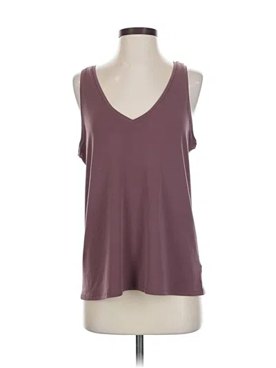 Pre-owned Express Sleeveless Top Burgundy V Neck Tops