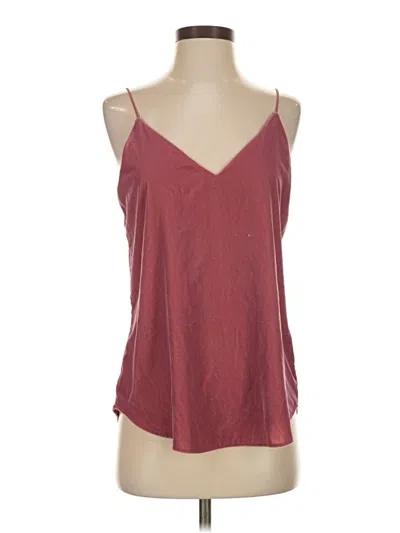 Pre-owned Express Sleeveless Top Burgundy V Neck Tops