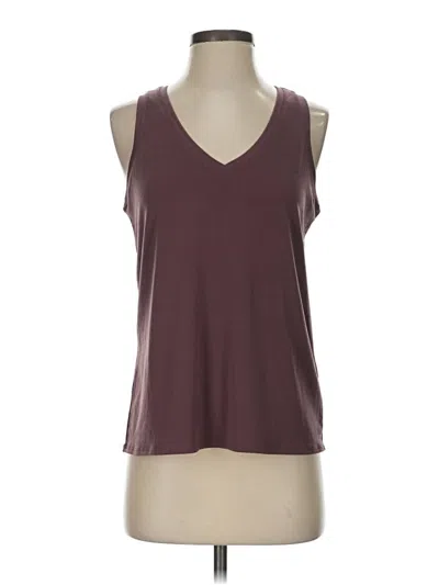 Pre-owned Express Sleeveless Top Burgundy V Neck Tops