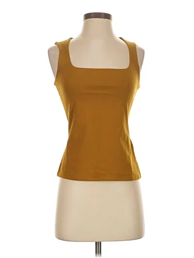 Pre-owned Express Sleeveless Top Gold Halter Neckline Tops