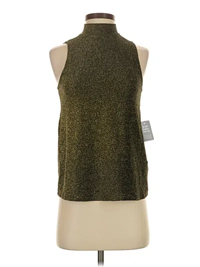 Pre-owned Express Sleeveless Top Gold Halter Neckline Tops