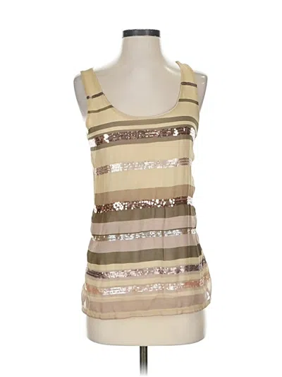 Pre-owned Express Sleeveless Top Gold Scoop Neck Tops