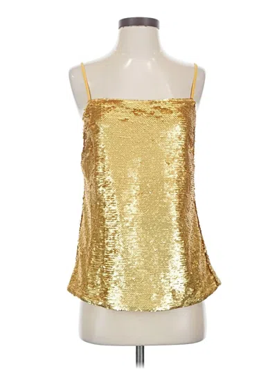 Pre-owned Express Sleeveless Top Gold Strapless Neckline Tops