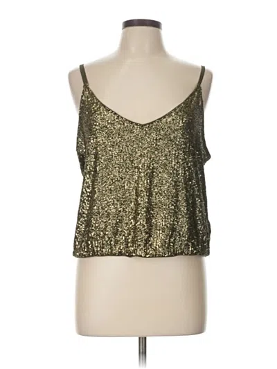 Pre-owned Express Sleeveless Top Gold Sweetheart Neckline Tops