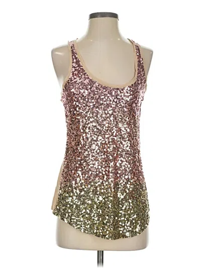 Pre-owned Express Sleeveless Top Gold Tops