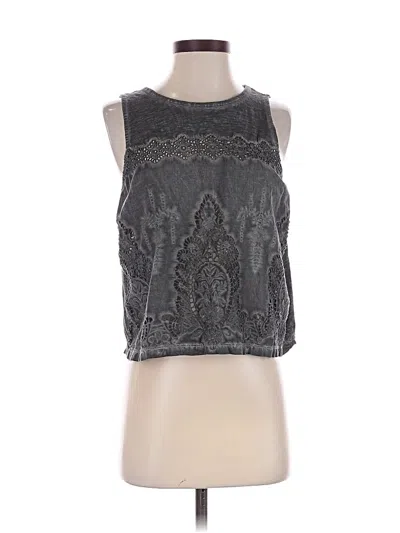 Pre-owned Express Sleeveless Top Gray Halter Neckline Tops