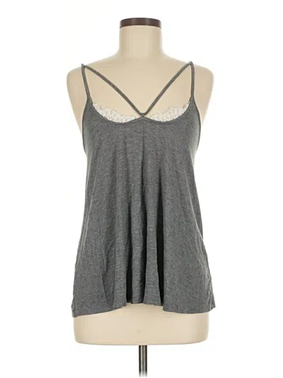 Pre-owned Express Sleeveless Top Gray Halter Neckline Tops