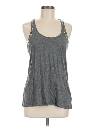 Pre-owned Express Sleeveless Top Gray Halter Neckline Tops