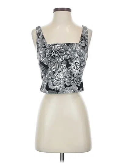 Pre-owned Express Sleeveless Top Gray Square Neckline Tops