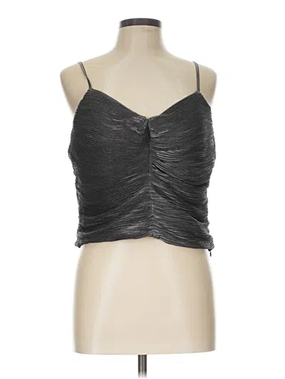 Express Sleeveless Top Gray Strapless Neckline Tops