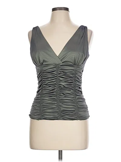 Pre-owned Express Sleeveless Top Gray Sweetheart Neckline Tops