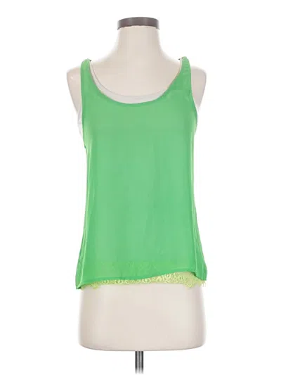 Pre-owned Express Sleeveless Top Green Scoop Neck Tops