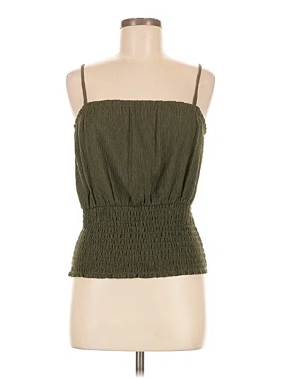 Pre-owned Express Sleeveless Top Green Strapless Neckline Tops