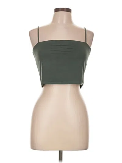 Pre-owned Express Sleeveless Top Green Strapless Neckline Tops