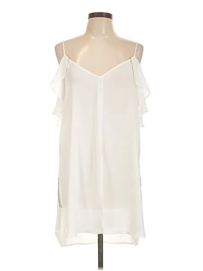 Pre-owned Express Sleeveless Top Ivory Cold Shoulder Neckline Tops