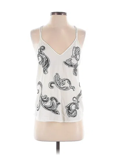 Pre-owned Express Sleeveless Top Ivory Halter Neckline Tops In White