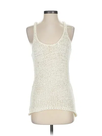Pre-owned Express Sleeveless Top Ivory Halter Neckline Tops In White