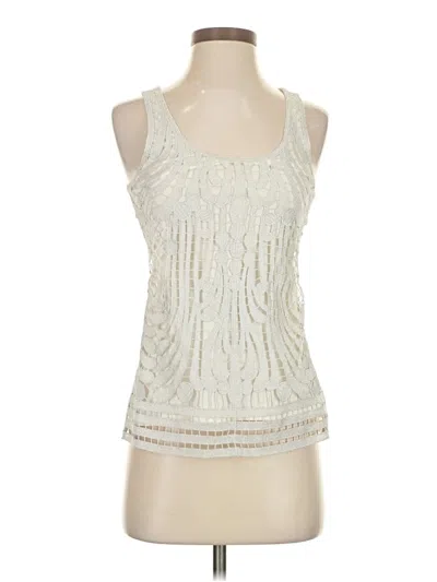 Pre-owned Express Sleeveless Top Ivory Halter Neckline Tops In White
